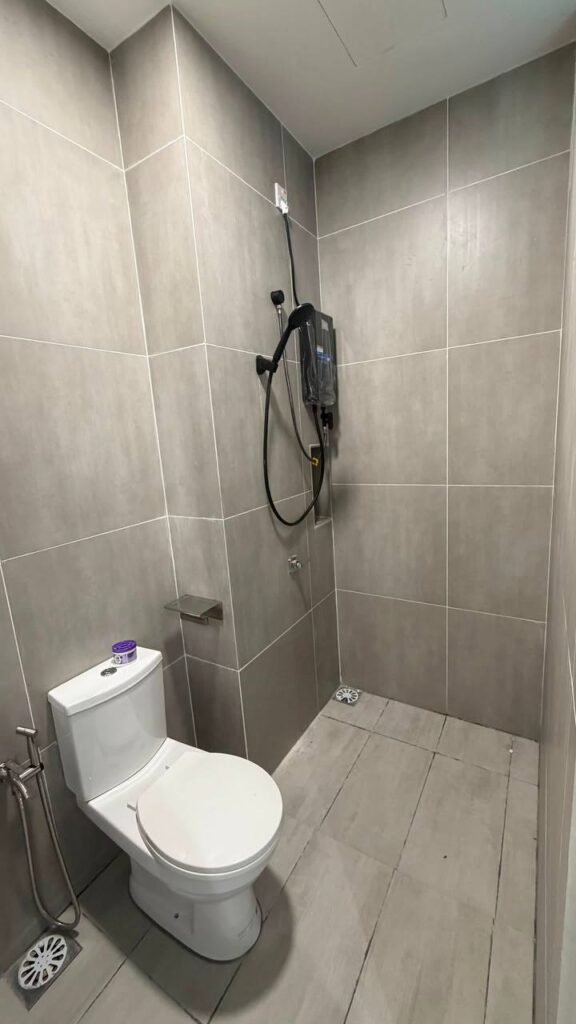 Bathroom with shower and toilet