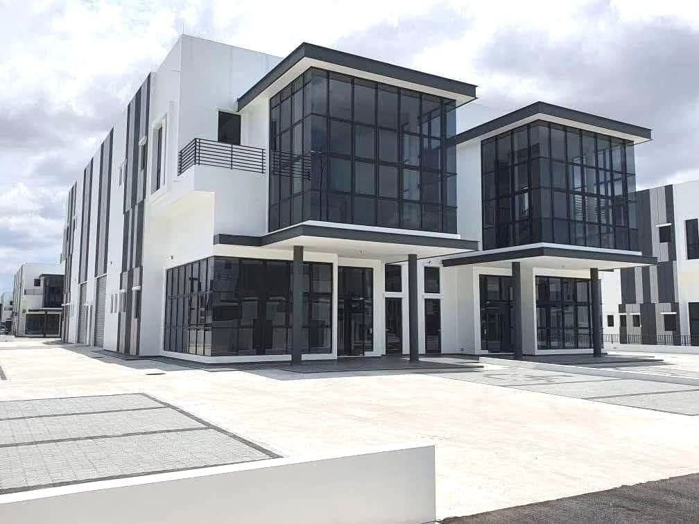Another exterior view of the same modern industrial development.